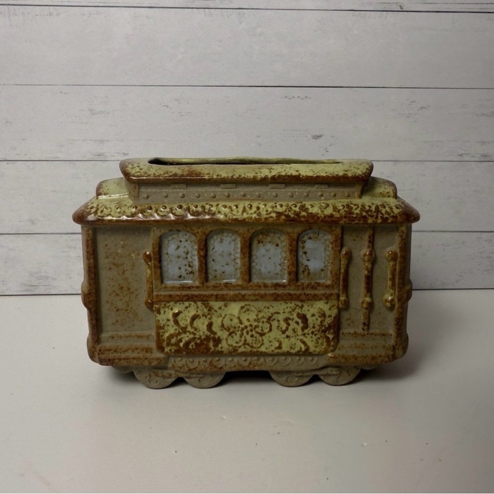 Vintage 1960s Counterpoint SanFrancisco Trolley Car Collectible Vase, in Japan